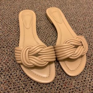 Alexandre Birman Vicky Knotted Leather Flat Sandal